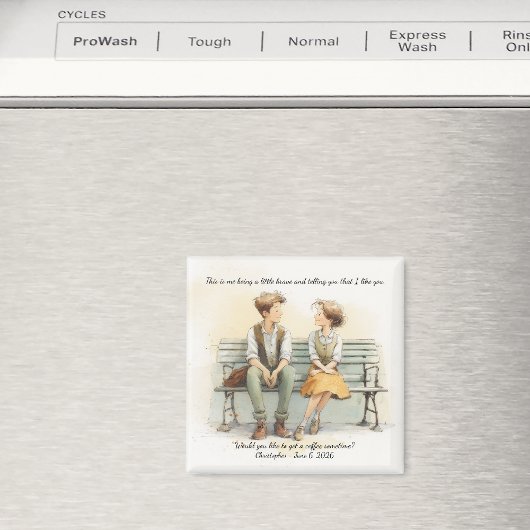 Sweet First Date Coffee Confession Magneet