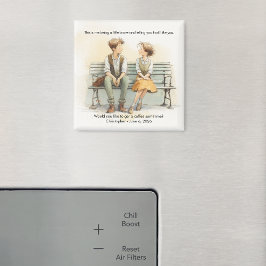 Sweet First Date Coffee Confession Magneet