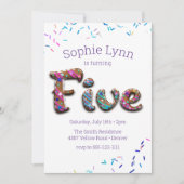 Sweet "Five" Cookie Sprinkles Kinderen vijfde verj Kaart (Voorkant)