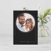 Sweet Floral Arch Bruiloft Lila ID998 Bedankkaart (Staand voorkant)