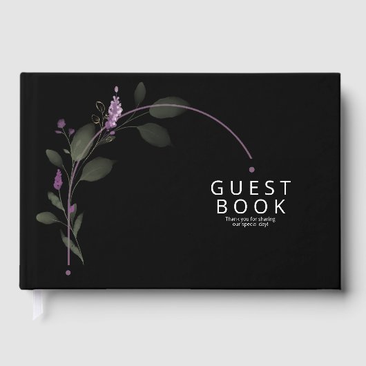 Sweet Floral Arch Bruiloft Lila ID998 Gastenboek (Voorkant)