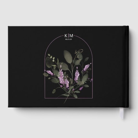 Sweet Floral Arch Bruiloft Lila ID998 Gastenboek (Achterkant)