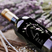 Sweet Floral Arch Bruiloft Lila ID998 Wijn Etiket