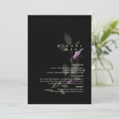Sweet Floral Arch Bruiloft Menu Lila ID998 (Staand voorkant)
