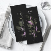Sweet Floral Arch Bruiloft Menu V2 Lila ID998