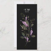 Sweet Floral Arch Bruiloft Menu V2 Lila ID998 (Achterkant)