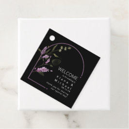 Sweet Floral Arch Bruiloft Welkom Lila ID998 Bedankjes Labels