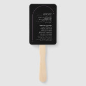 Sweet Floral Arch Trouwprogramma Lila ID998 Handwaaier (Achterkant)