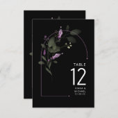 Sweet Floral Arch Trouwtafel No. Lila ID998 Kaart (Voorkant / Achterkant)