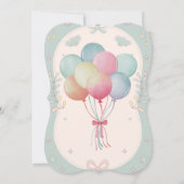 Sweet Floral Baby shower Invitation Kaart (Achterkant)