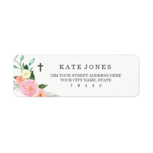 Sweet Floral Baptism retouradres Label