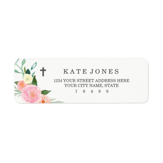 Sweet Floral Baptism retouradres Label (Voorkant)