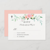 Sweet Floral Baptism RSVP (Voorkant / Achterkant)