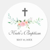 Sweet Floral Baptism Sticker (Voorkant)