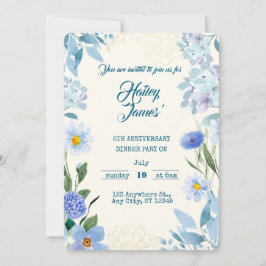 Sweet Floral Birthday Invitation for Kids Kaart