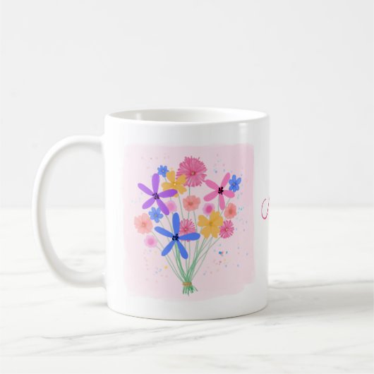 Sweet Floral Bouquet Koffiemok (Links)