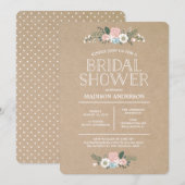 Sweet Floral | Bridal Shower-uitnodiging Kaart (Voorkant / Achterkant)