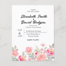 Sweet Floral bruiloft uitnodiging