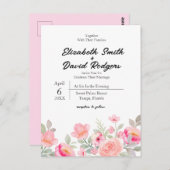 Sweet Floral bruiloft uitnodiging (Voorkant / Achterkant)