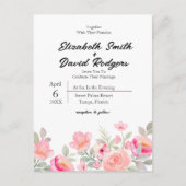 Sweet Floral bruiloft uitnodiging (Voorkant)