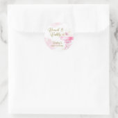 Sweet Floral Champagne Brunch Bubbly Baby shower Ronde Sticker (Tas)