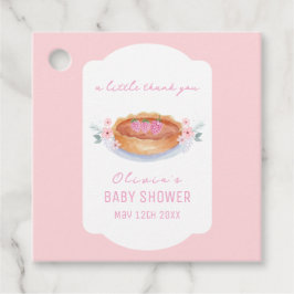 Sweet Floral Cutie Pie Raspberry Baby shower Bedankjes Labels