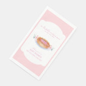 Sweet Floral Cutie Pie Raspberry Baby shower Servet (Hoek)