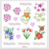 Sweet Floral Decals Sticker (Vel)