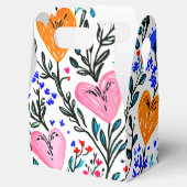 Sweet Floral Hearts Gift Box Bedankdoosjes (Geopend)