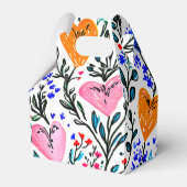 Sweet Floral Hearts Gift Box Bedankdoosjes (Voorkant Zijde)