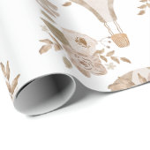 Sweet Floral Hot Air Ballon Cadeaupapier (Rol Hoek)
