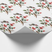 Sweet  Floral Hummingbird Paar Cadeaupapier (Hoek)