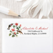 Sweet  Floral Hummingbird Paar Etiket (Insitu)