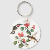 Sweet Floral Hummingbird Paar Sleutelhanger (Voorkant)