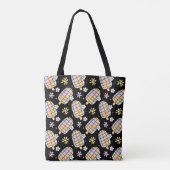 Sweet Floral Ice Cream - grillig zomerpatroon Tote Bag (Achterkant)