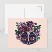 Sweet Floral Lemur Briefkaart (Voorkant / Achterkant)