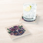 Sweet Floral Lemur Glazen Onderzetter (Schuin)