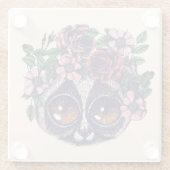 Sweet Floral Lemur Glazen Onderzetter (Achterkant)