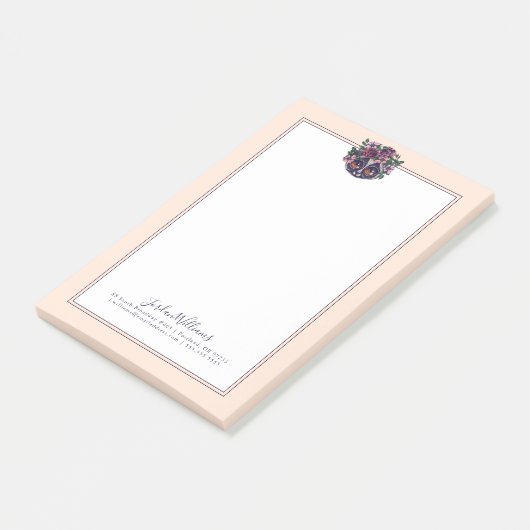 Sweet Floral Lemur | Jouw namen toevoegen Post-it® Notes (Schuin)