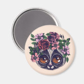 Sweet Floral Lemur Magneet (Voorkant / Achterkant)