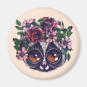 Sweet Floral Lemur Magneet (Voorkant)