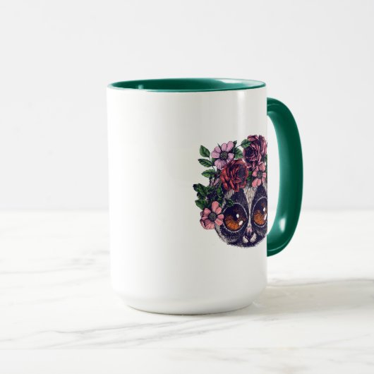 Sweet Floral Lemur Mok (Voorkant rechts)
