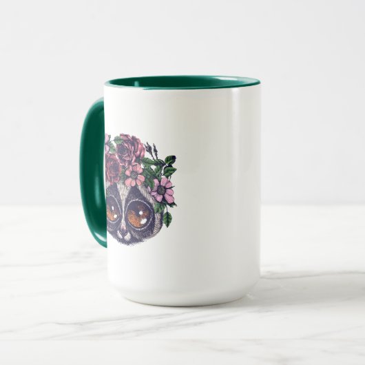 Sweet Floral Lemur Mok (Voorkant links)