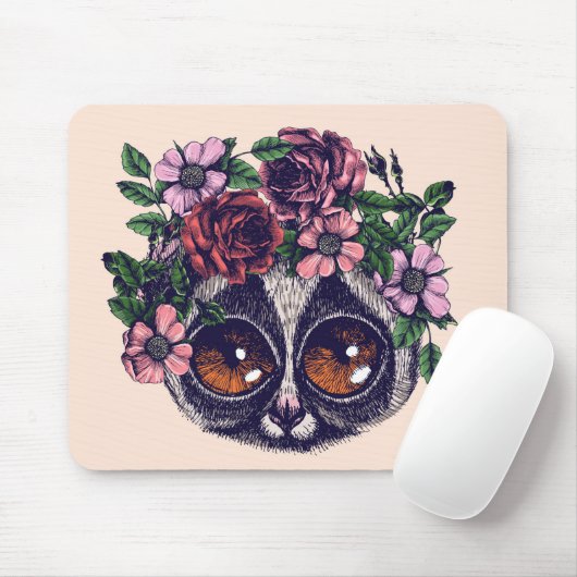 Sweet Floral Lemur Muismat (Met muis)