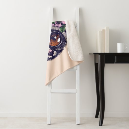 Sweet Floral Lemur Sherpa Deken (In situ)