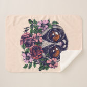 Sweet Floral Lemur Sherpa Deken (Voorkant (horizontaal))