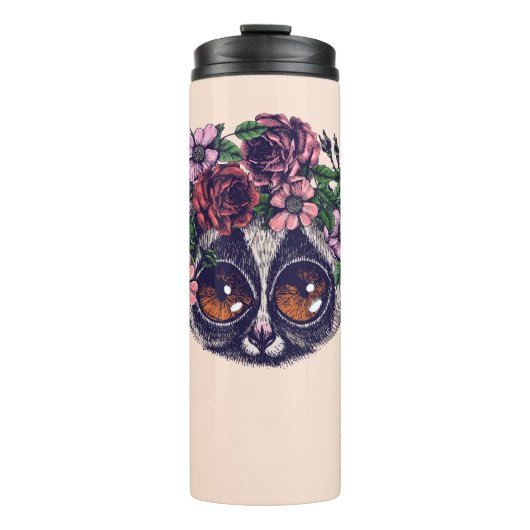 Sweet Floral Lemur Thermosbeker (Voorkant)