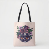 Sweet Floral Lemur Tote Bag (Voorkant)