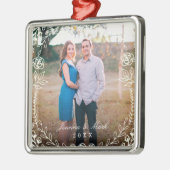 Sweet Floral Monogram Holiday Ornament (Links)