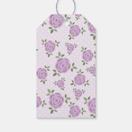 Sweet Floral Pattern Cadeaulabel (Achterkant)
